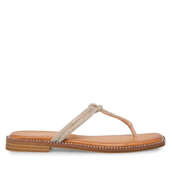 MADDEN GIRL Silver Crystal HOLIS Thong Sandals NWT 8 - Picture 2 of 6